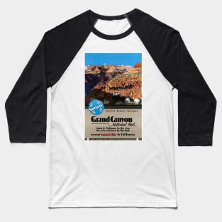 Vintage Travel Poster USA Grand Canyon Baseball T-Shirt